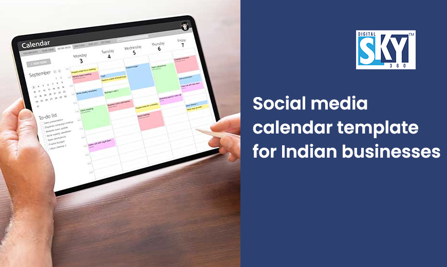 Social media calendar template for Indian businesses
