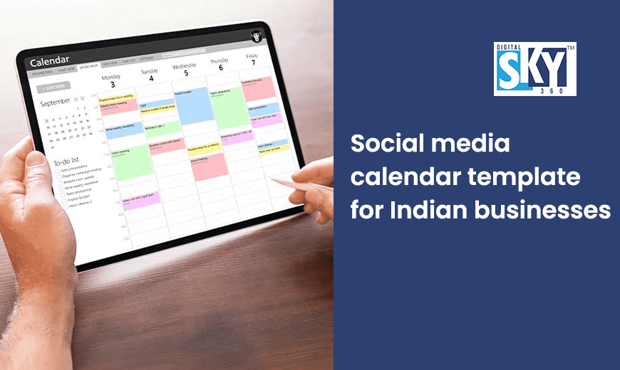 Social media calendar template for Indian businesses